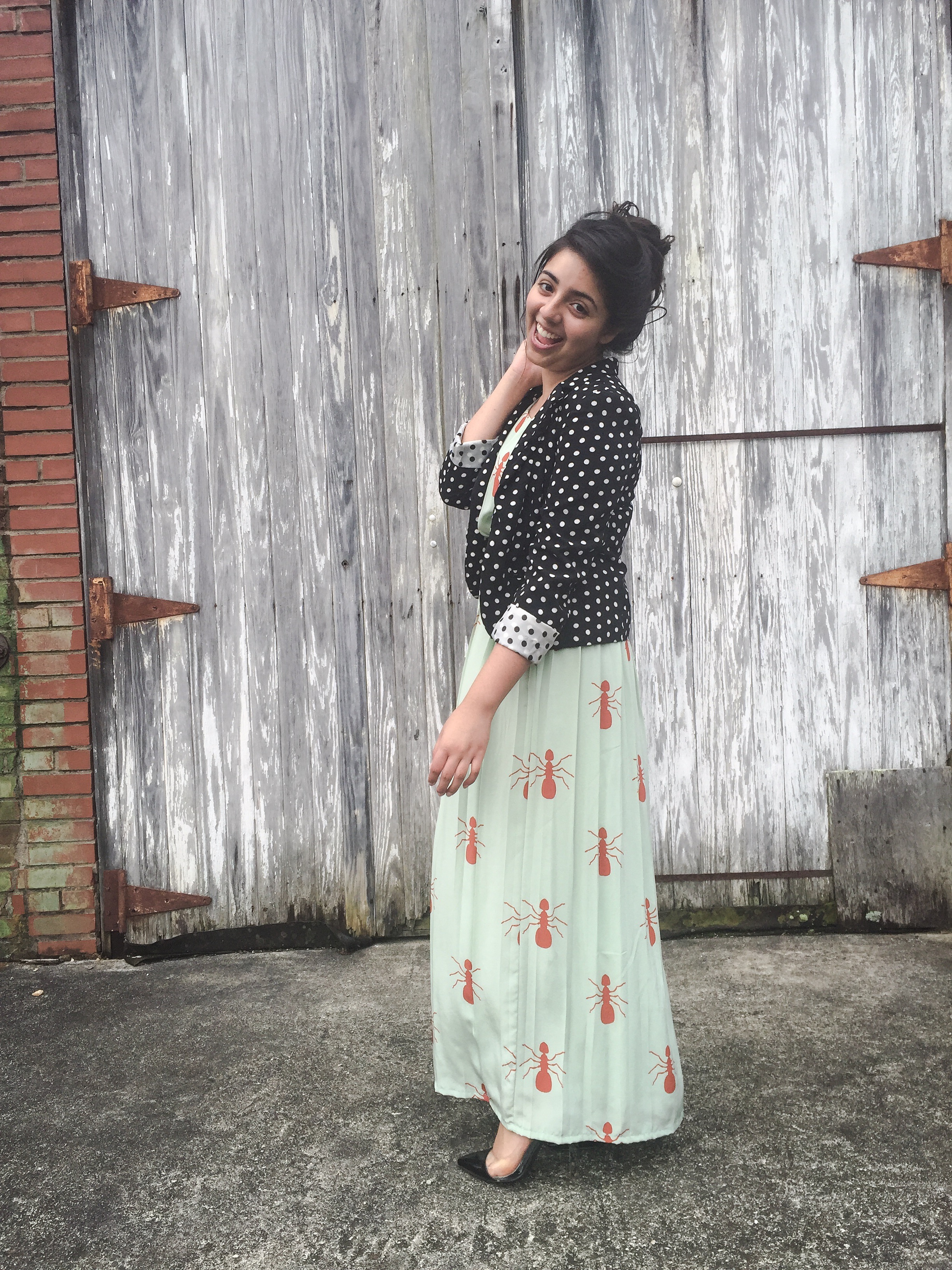 Antsy for Spring | Modest, Pattern-Mixing Maxi Dress Outfit Inspiration